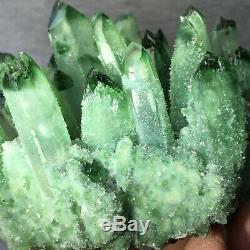 1.9lb Mousseux Vert Cristal De Quartz Cluster Rugueux Minéral Guérison Des Échantillons