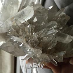 10.0lb Énorme Naturel Clair Blanc Cristal De Quartz Cluster Rugueux De Guérison Des Échantillons