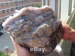 10,25 KG Natural Amethyst Quartz Crystal Cluster Rock Spécimen + Support En Bois