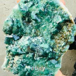 10.4 Lb Natural Green Fluorite Quartz Crystal Cluster Mineral Specimen