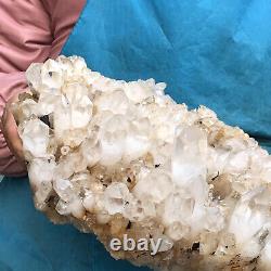 10.56LB Clusters de cristaux de quartz blancs naturels clairs et magnifiques GH518