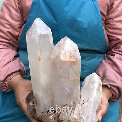 10.86LB Spécimen de grappe de cristal de quartz blanc transparent naturel guérison 2257