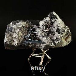 1017g Natural Stibnite Cluster Crystal Quartz Mineral Specimen Décoration Énergie
