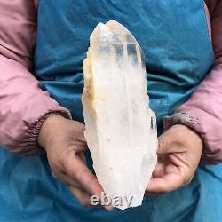 1060g Spécimen minéral de cristal clair naturel - Grappe de cristaux de quartz - Décoration