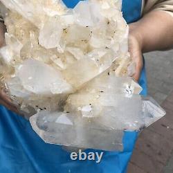 11.22LB Beau spécimen de grappe de cristaux de quartz blanc naturel et transparent