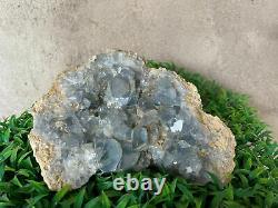 11.4 Lb Naturel Celestite Geode Quartz Cristal Cluster Mineral Specimen Healing