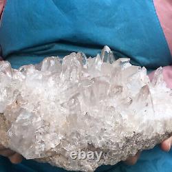 11,61LBCluster de cristaux de quartz blancs clairs naturels et magnifiques spécimen GH528
