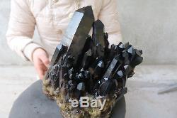 11500g (25.3lb) Spécimen Tibétain De Beau Cristal Noir De Quartz Naturel