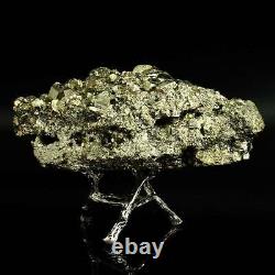 1195g Natural Pyrite Crystal Quartz Cluster Mineral Specimen Cadeau De Décoration