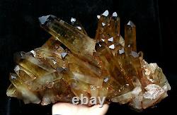 11lb Naturel Clair Smoky Citrine Quartz Point Cristal Cluster Healing Mineral