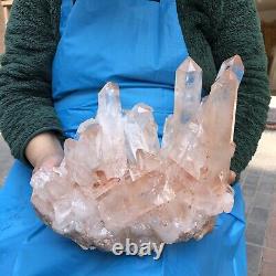 12,78LB Cluster de Cristal de Quartz Blanc Naturel Clair et Magnifique Spécimen GH869