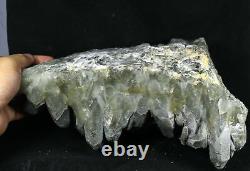 12.8lb Cluster De Cristal À Quartz Vert Squelettique Naturel Specimen / Chine