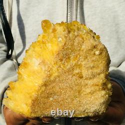 1215g Large Sparkling Gold Yellow Quartz Cristal Cluster Rough Mineral Specimen