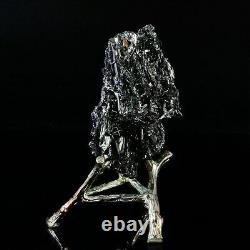 123g Natural Stibnite Cluster Crystal Quartz Mineral Specimen Decoration Energy