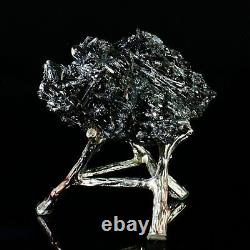 123g Natural Stibnite Cluster Crystal Quartz Mineral Specimen Decoration Energy