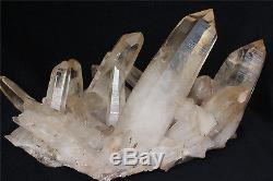 12895g Top Clear Naturel Tibétain Quartz Crystal Cluster Point Spécimen