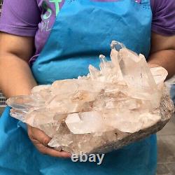 13.53lb Grand Cristal Blanc De Quartz Naturel Cluster Rough Spécimen Healing