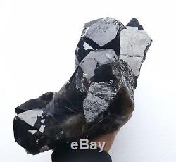 13.6lb Spécimen Minéral Rare De Grappe De Cristal De Quartz Noir De Beauté Naturelle