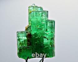 13.90 Ct Bien Terminé Transparent Top Vert Panjsher Emerald Crystal Bunch@af