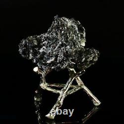 130g Natural Stibnite Cluster Crystal Quartz Mineral Specimen Décoration Énergie