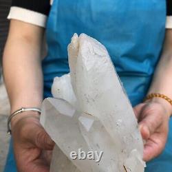 1330g spécimen minéral naturel de cristal clair de quartz en grappe de cristaux pour décoration