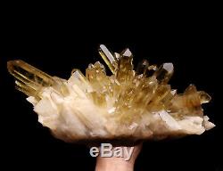 14.8lb Naturel Clair Smoky Citrine Quartz Point Cristal Cluster Healing Mineral
