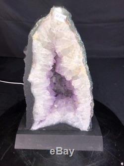 14 Amethyst Cathedral Geode Cristal Quartz Carreaux Naturels Specimen Avec Base