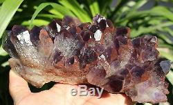 1450g Violet Elestial Naturel Cristal Amethyst Point Cluster Spécimen