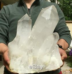 14560g Énorme Blanc Naturel Cristal De Quartz Cluster Rugueux Des Échantillons De Guérison