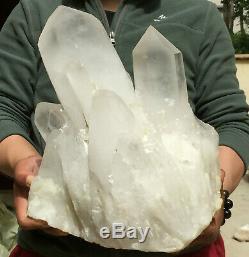 14560g Énorme Blanc Naturel Cristal De Quartz Cluster Rugueux Des Échantillons De Guérison