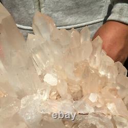 14840g Huge Natural Clear White Quartz Crystal Cluster Rough Healing Specimen