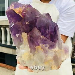 15.57lb Uruguay Améthyste Naturel Quartz Cristal Cluster Mineral Healing A875