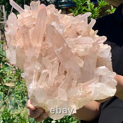 15,7 LB Grand cluster de cristal de l'Himalaya/spécimen terrestre de quartz blanc