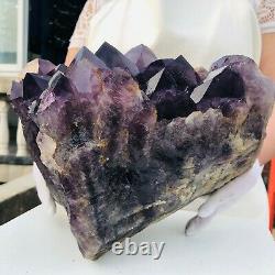 15.8lb Natural Amethyst Quartz Geode Druzy Crystal Cluster Healing Uruguay M653