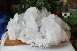 150lb Large Natural Clear White Quartz Cristal Cluster Points Original Tibétain
