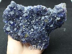 1669.2g Spécimen Minéral De Grappe De Cristal De Quartz Bleu Fluorite Naturel