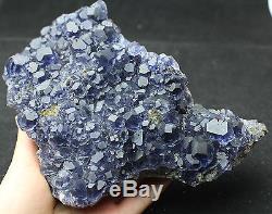 1669.2g Spécimen Minéral De Grappe De Cristal De Quartz Bleu Fluorite Naturel