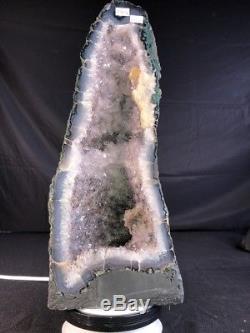 17 Amethyst Géode Cathédrale Quartz Cristal Avec Calcite Et Agate