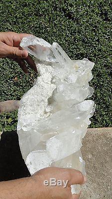 17 Giant Crystal Lemurian Quartz Cluster 30 Lbs High Sélectionné D'un Grand Lot