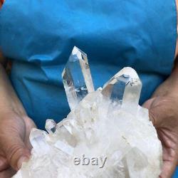 1720G Cluster de quartz clair naturel, spécimen minéral de cristal, guérit