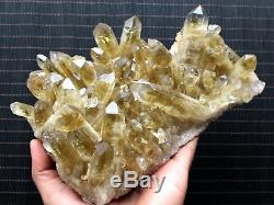 1750g Naturel Smoky Citrine Quartz Point Cristal Cluster Healing Mineral