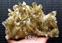 1750g Naturel Smoky Citrine Quartz Point Cristal Cluster Healing Mineral