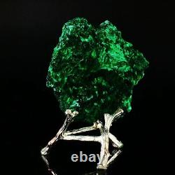 183g Natural Aciculaire Malachite Cluster Quartz Crystal Mineral Specimen Cat Eye