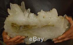 19.0lb Natural Clear White Quartz Cristal Cluster Points Original Tibétain