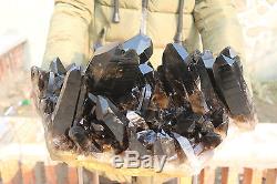19900g (43.8ib) Natural Beautiful Black Quartz Crystal Cluster Tibetan Specimen