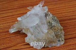 2,08Kg Nouvellement découvert échantillons minéraux de grappe de cristal de quartz blanc et fantôme