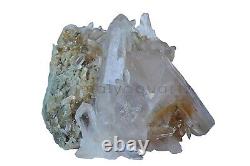 2,08Kg Nouvellement découvert échantillons minéraux de grappe de cristal de quartz blanc et fantôme