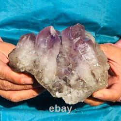 2,17LB Cluster de cristal d'améthyste naturelle, spécimen de cristal de quartz pour restauration