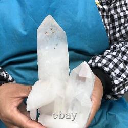 2.22lb Naturel Blanc Transparent Quartz Cristal Cluster Specimen Healing 417