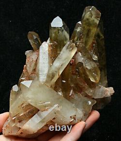 2.2lb Natural Clear Smoky Citrine Quartz Point Crystal Cluster Healing Mineral